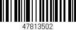 Código de barras (EAN, GTIN, SKU, ISBN): '47813502'