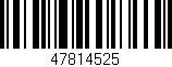 Código de barras (EAN, GTIN, SKU, ISBN): '47814525'