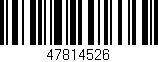 Código de barras (EAN, GTIN, SKU, ISBN): '47814526'