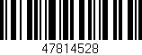 Código de barras (EAN, GTIN, SKU, ISBN): '47814528'