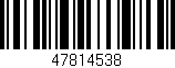 Código de barras (EAN, GTIN, SKU, ISBN): '47814538'