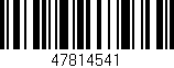 Código de barras (EAN, GTIN, SKU, ISBN): '47814541'