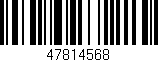 Código de barras (EAN, GTIN, SKU, ISBN): '47814568'