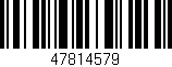 Código de barras (EAN, GTIN, SKU, ISBN): '47814579'