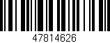 Código de barras (EAN, GTIN, SKU, ISBN): '47814626'