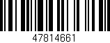 Código de barras (EAN, GTIN, SKU, ISBN): '47814661'