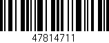 Código de barras (EAN, GTIN, SKU, ISBN): '47814711'