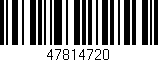 Código de barras (EAN, GTIN, SKU, ISBN): '47814720'
