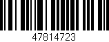 Código de barras (EAN, GTIN, SKU, ISBN): '47814723'