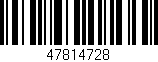 Código de barras (EAN, GTIN, SKU, ISBN): '47814728'