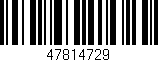 Código de barras (EAN, GTIN, SKU, ISBN): '47814729'