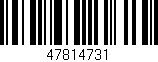 Código de barras (EAN, GTIN, SKU, ISBN): '47814731'