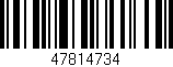 Código de barras (EAN, GTIN, SKU, ISBN): '47814734'
