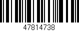 Código de barras (EAN, GTIN, SKU, ISBN): '47814738'