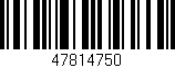 Código de barras (EAN, GTIN, SKU, ISBN): '47814750'