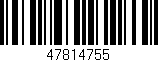 Código de barras (EAN, GTIN, SKU, ISBN): '47814755'