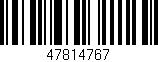 Código de barras (EAN, GTIN, SKU, ISBN): '47814767'