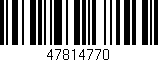 Código de barras (EAN, GTIN, SKU, ISBN): '47814770'