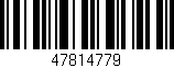 Código de barras (EAN, GTIN, SKU, ISBN): '47814779'