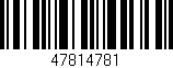 Código de barras (EAN, GTIN, SKU, ISBN): '47814781'