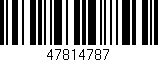 Código de barras (EAN, GTIN, SKU, ISBN): '47814787'