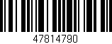 Código de barras (EAN, GTIN, SKU, ISBN): '47814790'