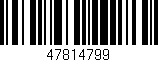 Código de barras (EAN, GTIN, SKU, ISBN): '47814799'