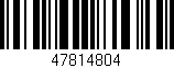 Código de barras (EAN, GTIN, SKU, ISBN): '47814804'