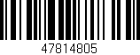 Código de barras (EAN, GTIN, SKU, ISBN): '47814805'