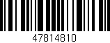 Código de barras (EAN, GTIN, SKU, ISBN): '47814810'