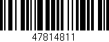Código de barras (EAN, GTIN, SKU, ISBN): '47814811'