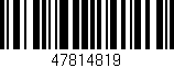 Código de barras (EAN, GTIN, SKU, ISBN): '47814819'