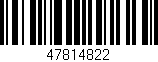 Código de barras (EAN, GTIN, SKU, ISBN): '47814822'