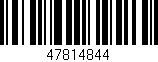Código de barras (EAN, GTIN, SKU, ISBN): '47814844'