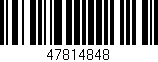 Código de barras (EAN, GTIN, SKU, ISBN): '47814848'