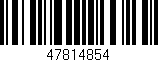 Código de barras (EAN, GTIN, SKU, ISBN): '47814854'