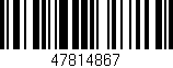 Código de barras (EAN, GTIN, SKU, ISBN): '47814867'