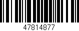 Código de barras (EAN, GTIN, SKU, ISBN): '47814877'