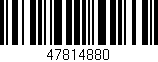 Código de barras (EAN, GTIN, SKU, ISBN): '47814880'