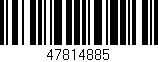 Código de barras (EAN, GTIN, SKU, ISBN): '47814885'