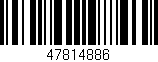 Código de barras (EAN, GTIN, SKU, ISBN): '47814886'