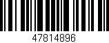 Código de barras (EAN, GTIN, SKU, ISBN): '47814896'