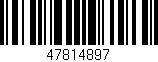 Código de barras (EAN, GTIN, SKU, ISBN): '47814897'