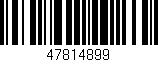 Código de barras (EAN, GTIN, SKU, ISBN): '47814899'
