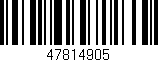 Código de barras (EAN, GTIN, SKU, ISBN): '47814905'
