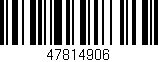 Código de barras (EAN, GTIN, SKU, ISBN): '47814906'