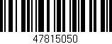 Código de barras (EAN, GTIN, SKU, ISBN): '47815050'