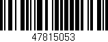 Código de barras (EAN, GTIN, SKU, ISBN): '47815053'