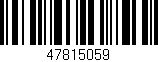 Código de barras (EAN, GTIN, SKU, ISBN): '47815059'