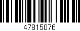 Código de barras (EAN, GTIN, SKU, ISBN): '47815076'